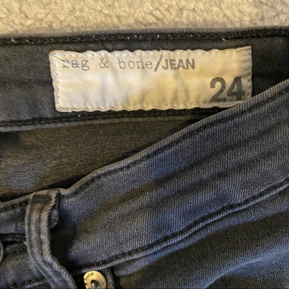 Rag & Bone High Rise Bell Flare Jeans in Grayish Black - Picture 4 of 11